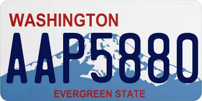WA license plate AAP5880
