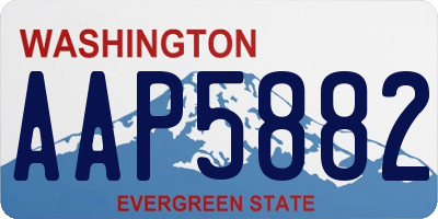 WA license plate AAP5882