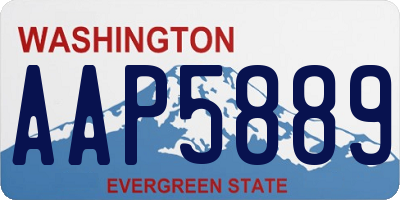 WA license plate AAP5889