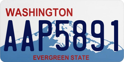 WA license plate AAP5891