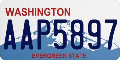 WA license plate AAP5897