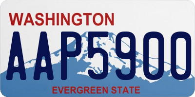 WA license plate AAP5900