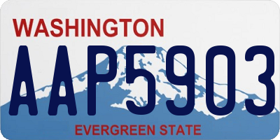 WA license plate AAP5903