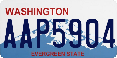 WA license plate AAP5904