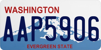 WA license plate AAP5906