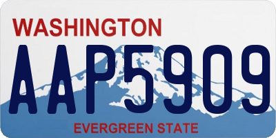 WA license plate AAP5909