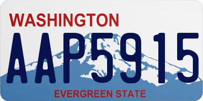 WA license plate AAP5915