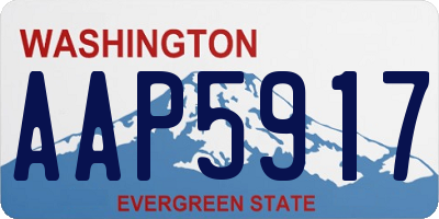 WA license plate AAP5917