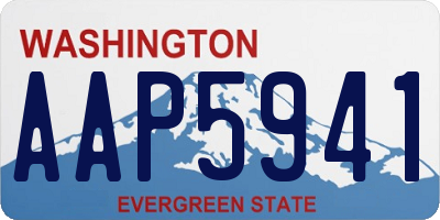 WA license plate AAP5941