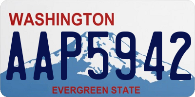WA license plate AAP5942