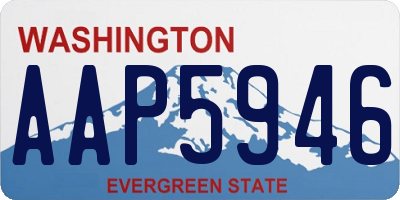 WA license plate AAP5946