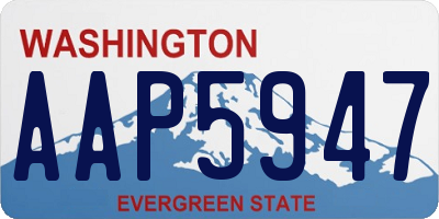 WA license plate AAP5947