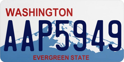 WA license plate AAP5949