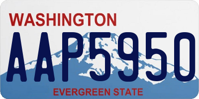 WA license plate AAP5950
