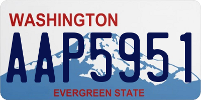 WA license plate AAP5951