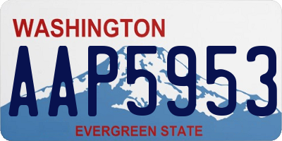 WA license plate AAP5953