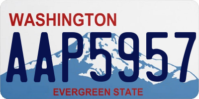 WA license plate AAP5957