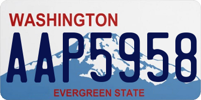 WA license plate AAP5958