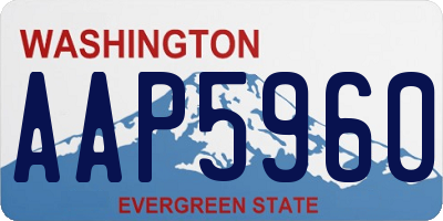 WA license plate AAP5960