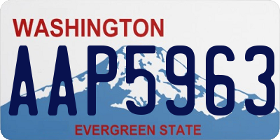 WA license plate AAP5963