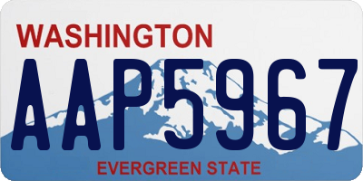WA license plate AAP5967