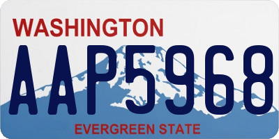 WA license plate AAP5968