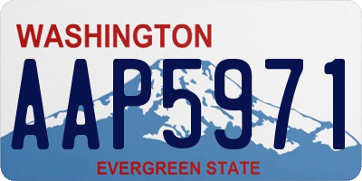 WA license plate AAP5971