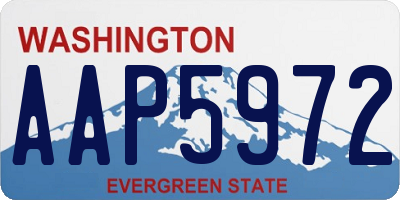 WA license plate AAP5972