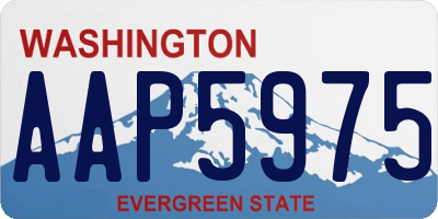 WA license plate AAP5975