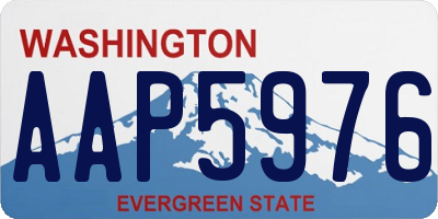 WA license plate AAP5976