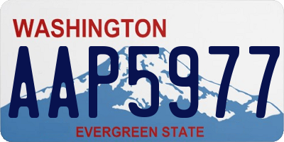 WA license plate AAP5977