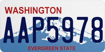 WA license plate AAP5978