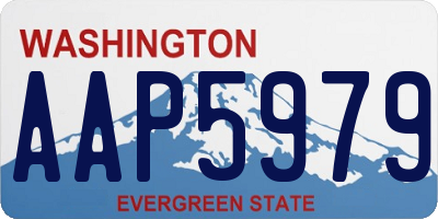 WA license plate AAP5979