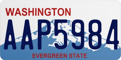 WA license plate AAP5984