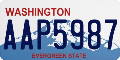 WA license plate AAP5987