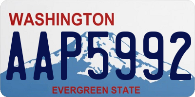 WA license plate AAP5992