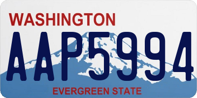 WA license plate AAP5994