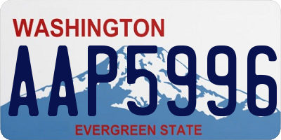 WA license plate AAP5996