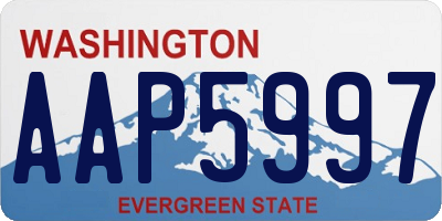 WA license plate AAP5997