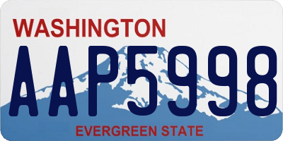 WA license plate AAP5998