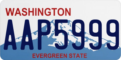 WA license plate AAP5999