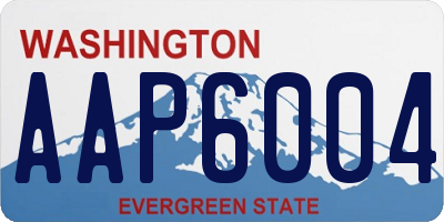WA license plate AAP6004
