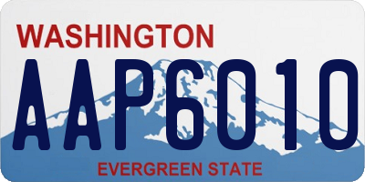 WA license plate AAP6010