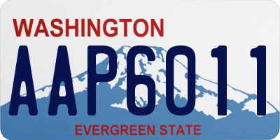 WA license plate AAP6011