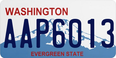 WA license plate AAP6013