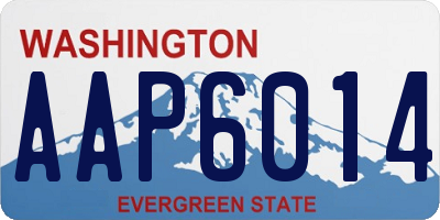 WA license plate AAP6014