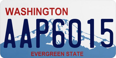 WA license plate AAP6015
