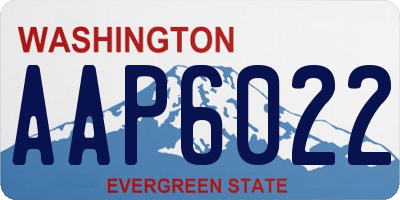 WA license plate AAP6022