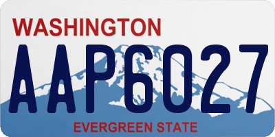 WA license plate AAP6027