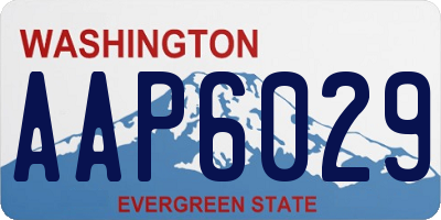 WA license plate AAP6029